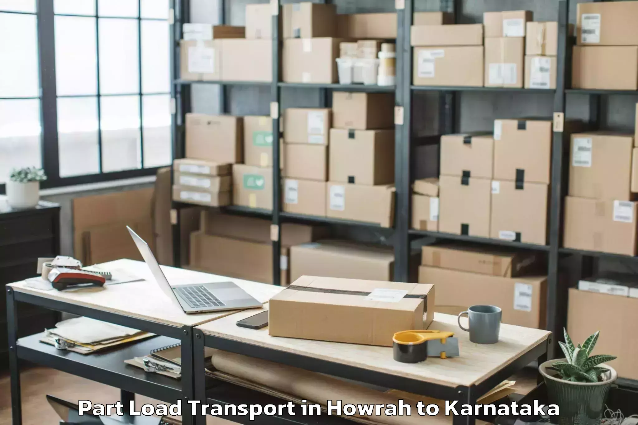 Hassle-Free Howrah to Kuvempu University Shimoga Part Load Transport